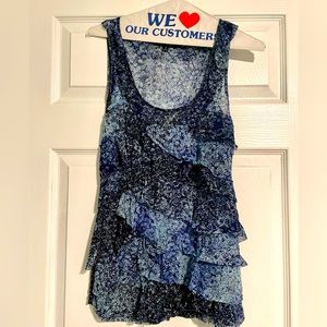 Dark/light blue Express tank- flowy